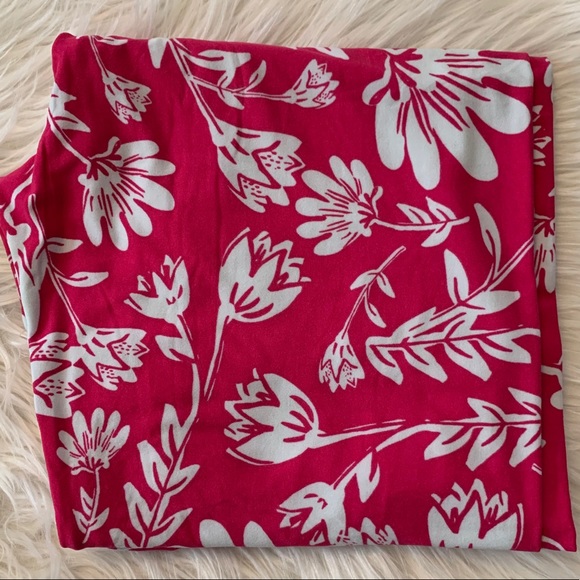 LuLaRoe Pants - Lularoe pink floral leggings TC2
